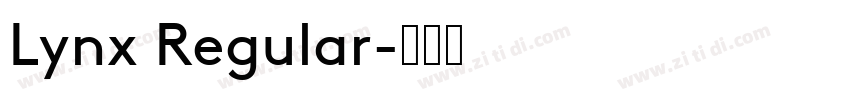 Lynx Regular字体转换